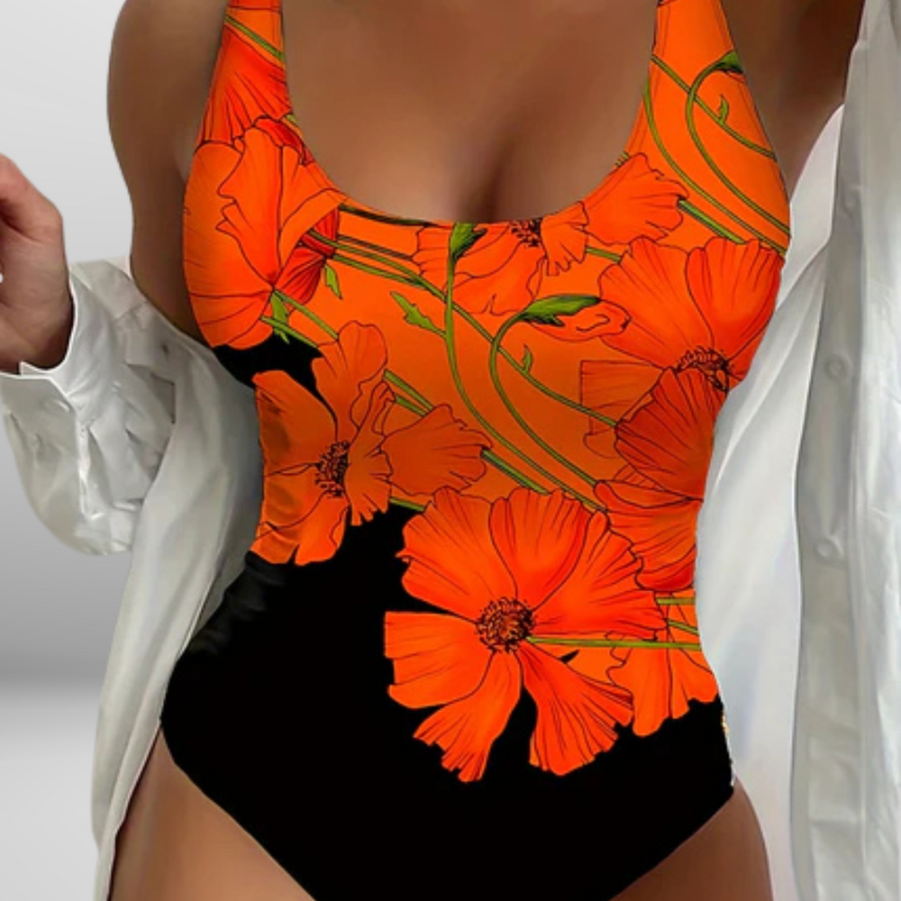 Florencia – Shaping Badpak met Bloemenprint en Flatterend Silhouet