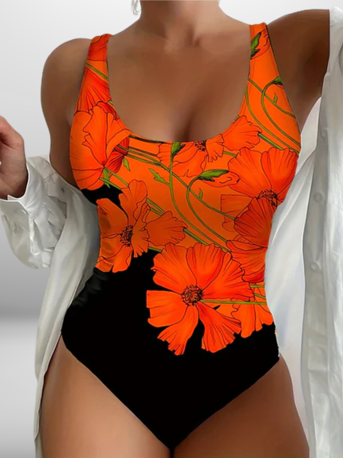 Florencia – Shaping Badpak met Bloemenprint en Flatterend Silhouet