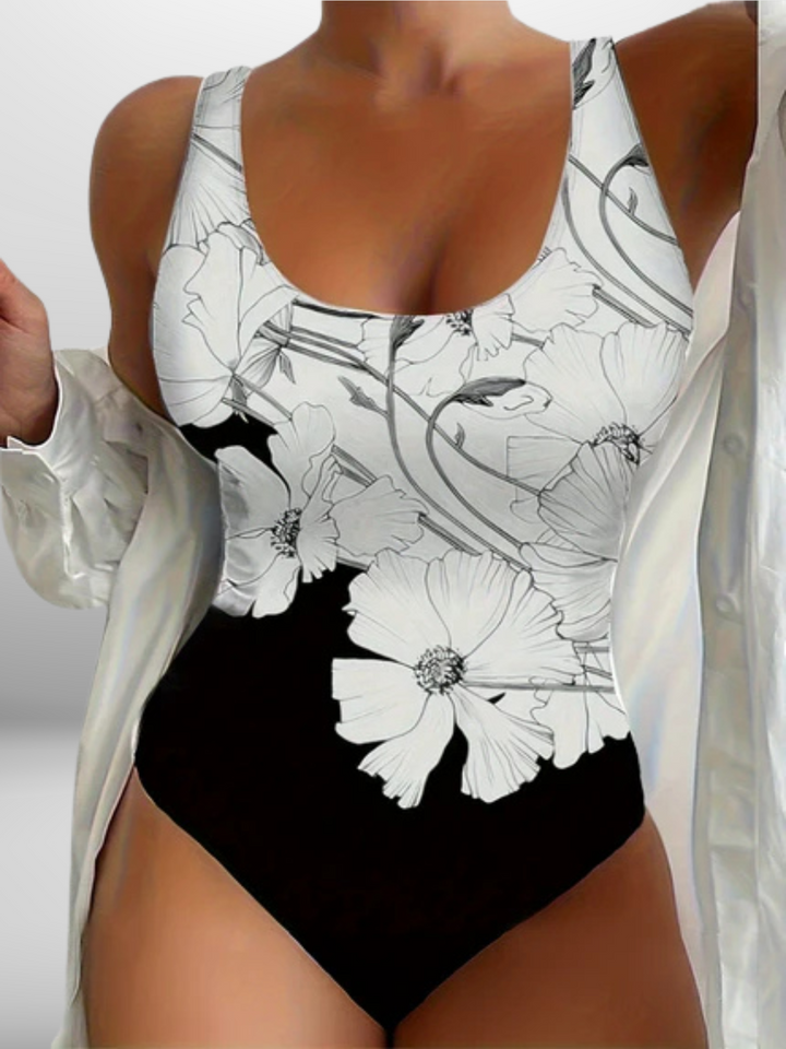 Florencia – Shaping Badpak met Bloemenprint en Flatterend Silhouet