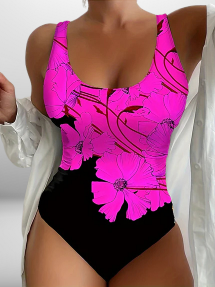 Florencia – Shaping Badpak met Bloemenprint en Flatterend Silhouet