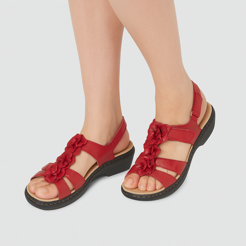 
                  
                    Florinia – Orthopedische Sandalen met Bloemenmotief en Verfijnd Comfort
                  
                
