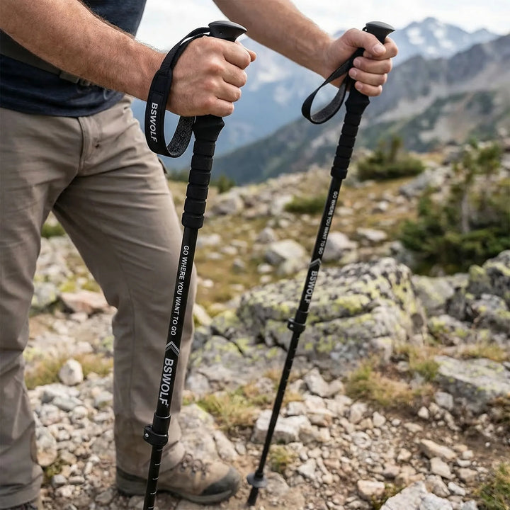 Vouwbare ultralichte verstelbare trekkingstokken - Trekivo