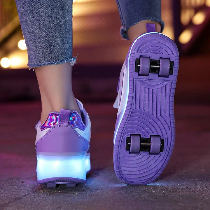 Rolsneakers met lampjes - stevig en comfortabel