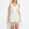 Mouwloze Fringe Mini Jurk