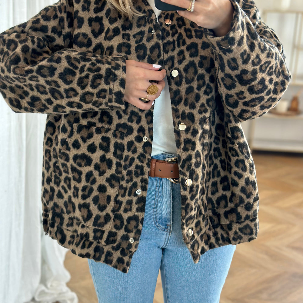 Riley - Bomberjack met Luipaardprint voor Dames - SkinzLine