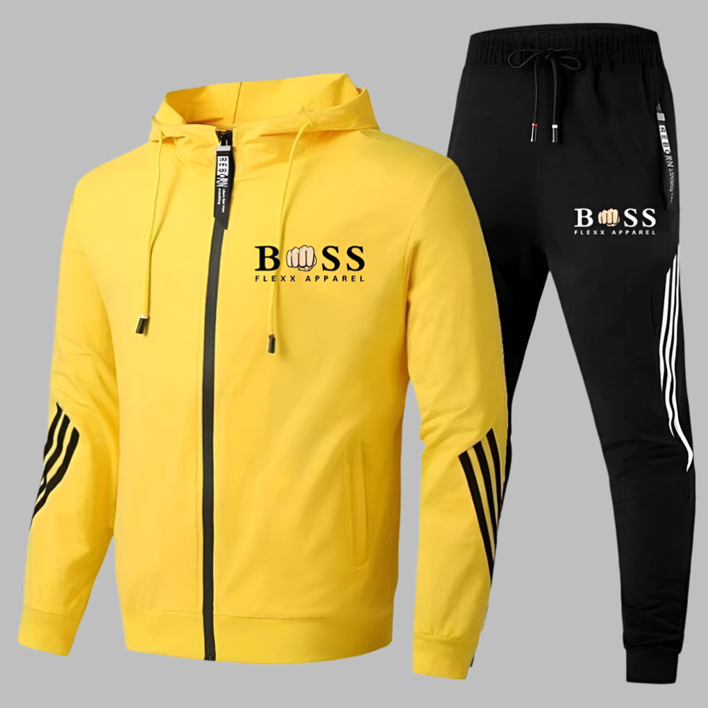 Heren Sportset - Ademend Polyester Trainingspak, Comfortabele Pasvorm-6