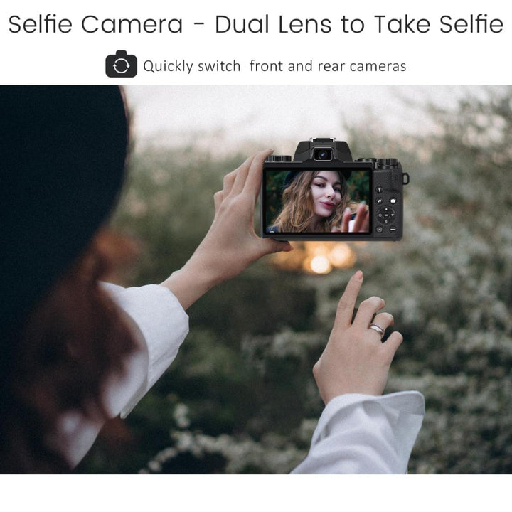 4k Digital Camera for Photography & Video, 64MP WiFi Touch Screen Vlogging Camera for YouTube with Flash, 32GB SD Card, Lens Hood, 3000mAH Battery, Front and Rear Cameras Kentfaith