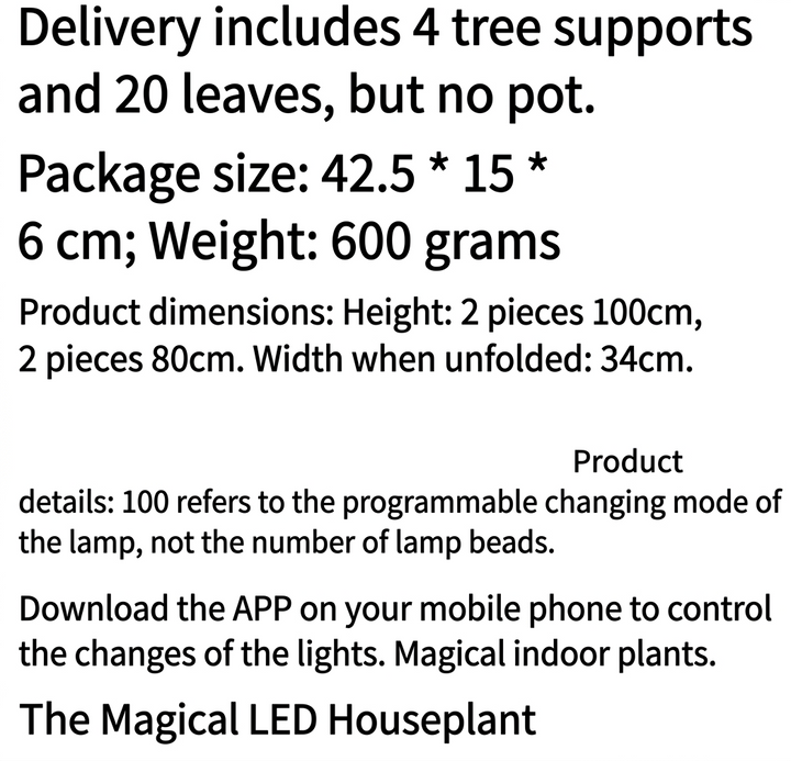 LED-kamerplant | Programmeerbaar sfeerlicht