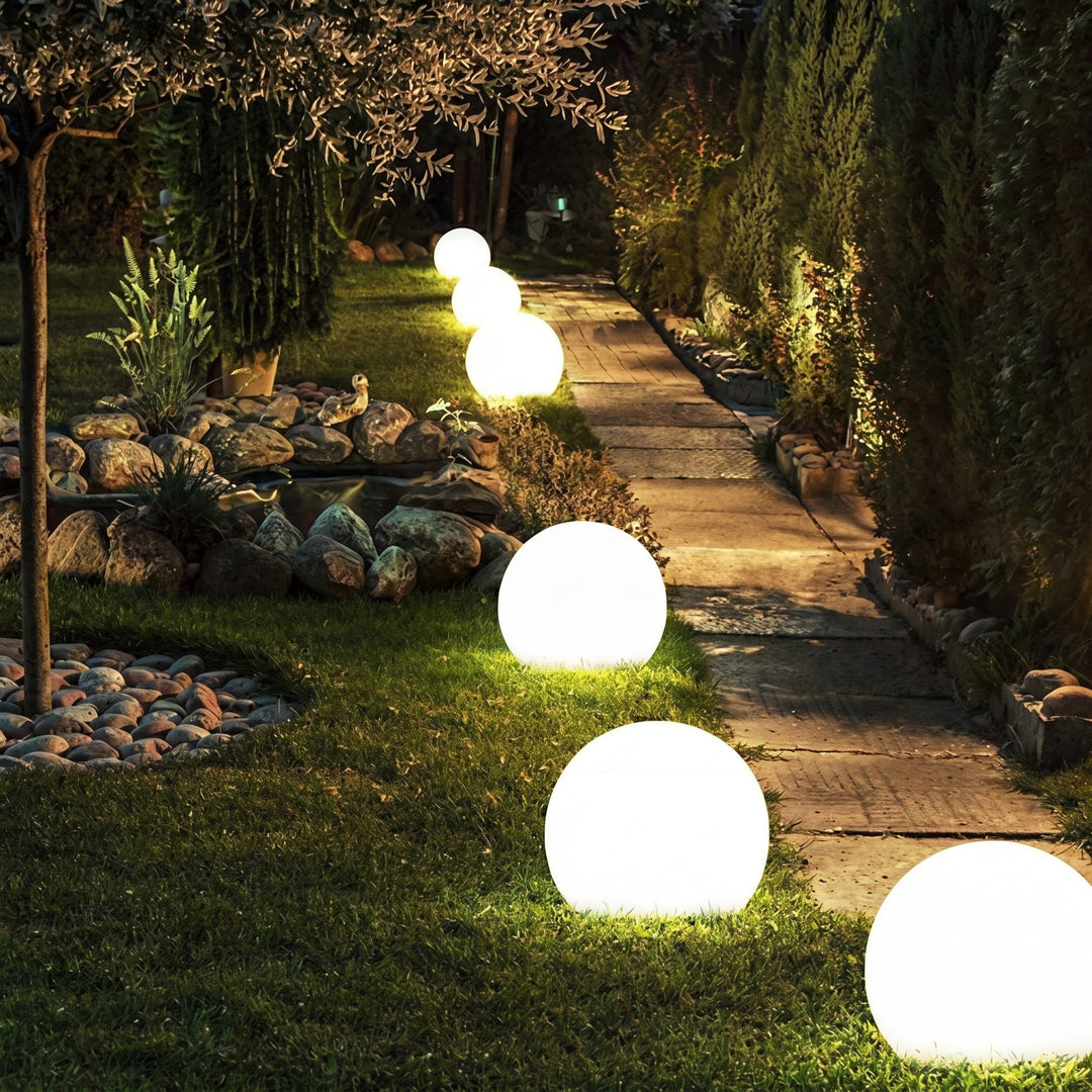 Tuinbollamp op zonne-energie – draadloze, waterdichte buitenlamp