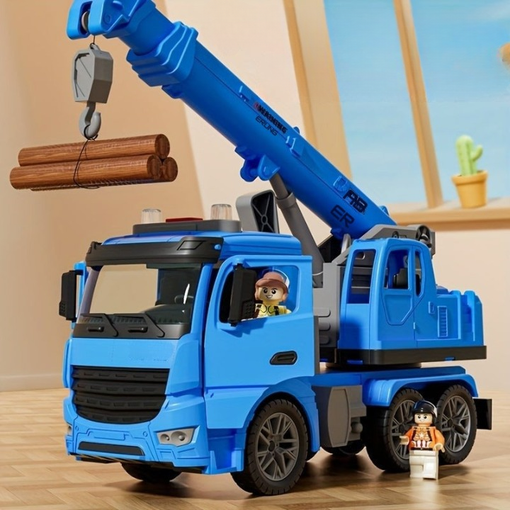 Speelgoedkraanwagen met Licht en Geluid – Beweegbare Arm voor Bouwrollenspel