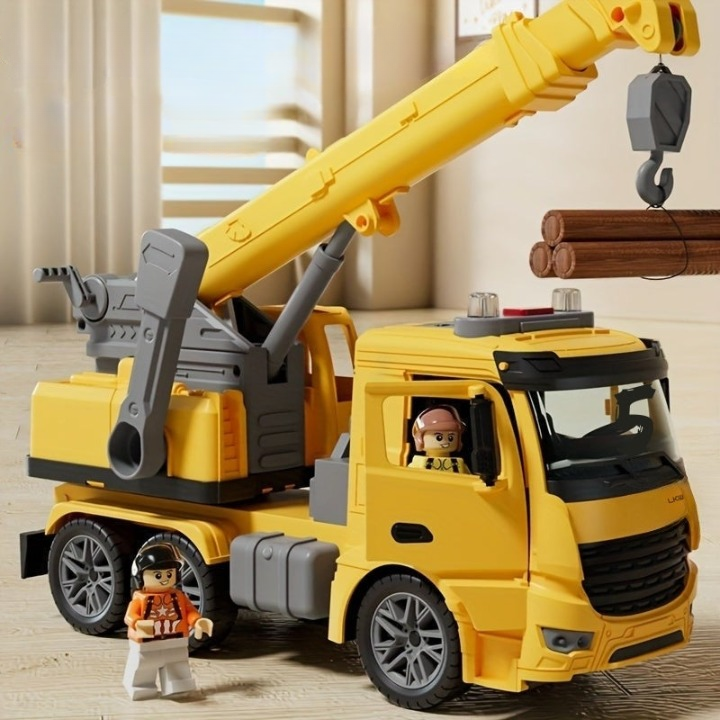 Speelgoedkraanwagen met Licht en Geluid – Beweegbare Arm voor Bouwrollenspel