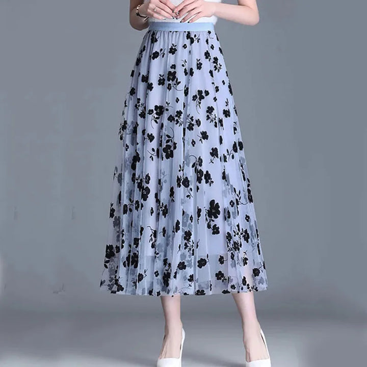 Trendy Mesh Midi-Rok - Fiona
