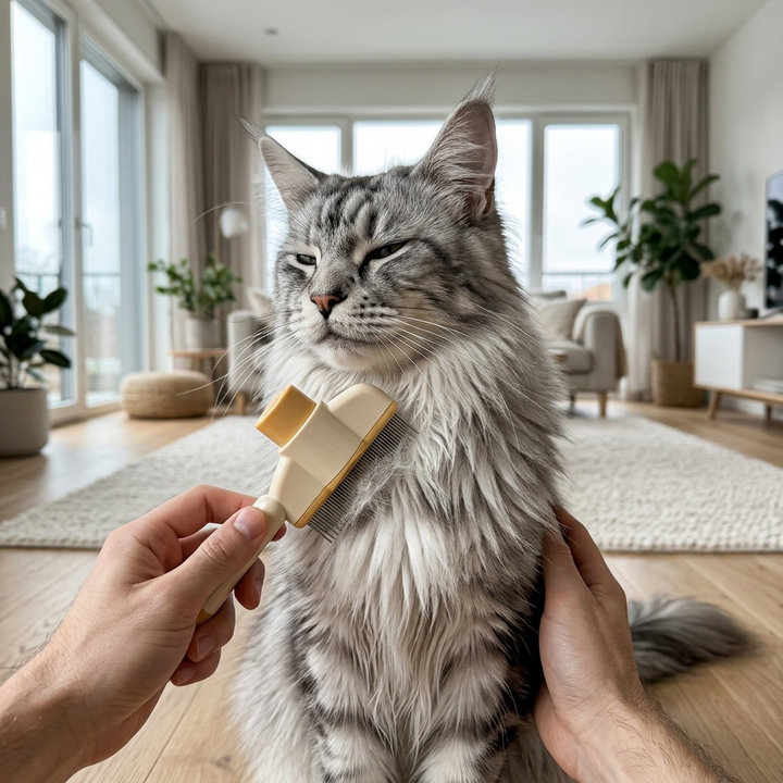 Zelfreinigende verzorgingskam voor honden en katten