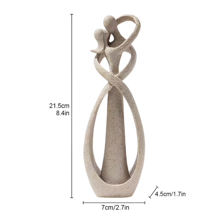 Abstract beeldhouwwerk van tijdloze liefde