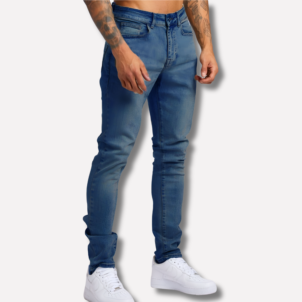 Heren Stretch Denim Jeans – Smalle Pasvorm