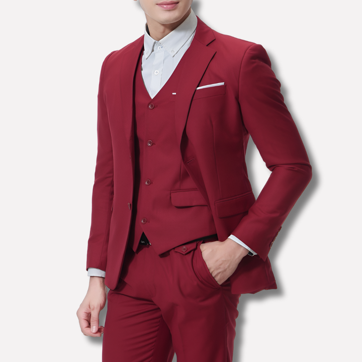 Heren Slim-Fit Driedelig Pak