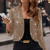 Dames glitter pailletten cardigan jas