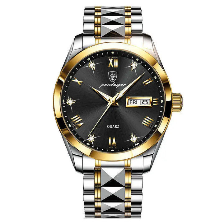 Luxe Heren Quartz Horloge - 30m Waterdicht, Datum & Shockbestendig-Novormo