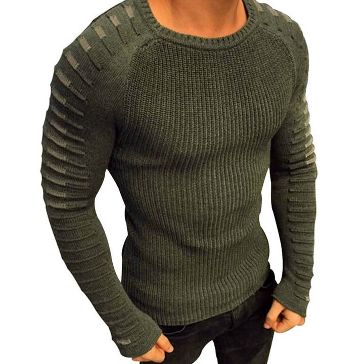 Gebreide Herentrui met Streepdetails – Lukas Herfsteditie