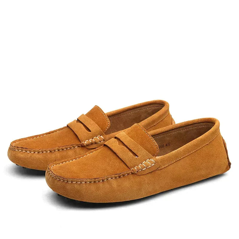 Italiaanse suède loafers voor heren