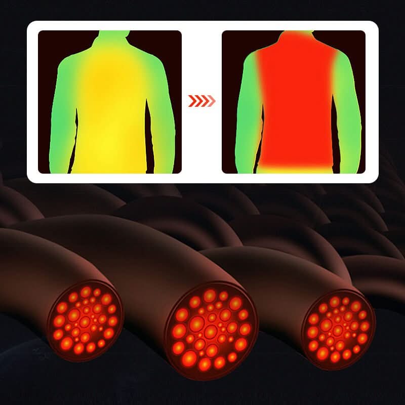 Verwarmde bodywarmer met 13 zones en carbonvezel-verwarming