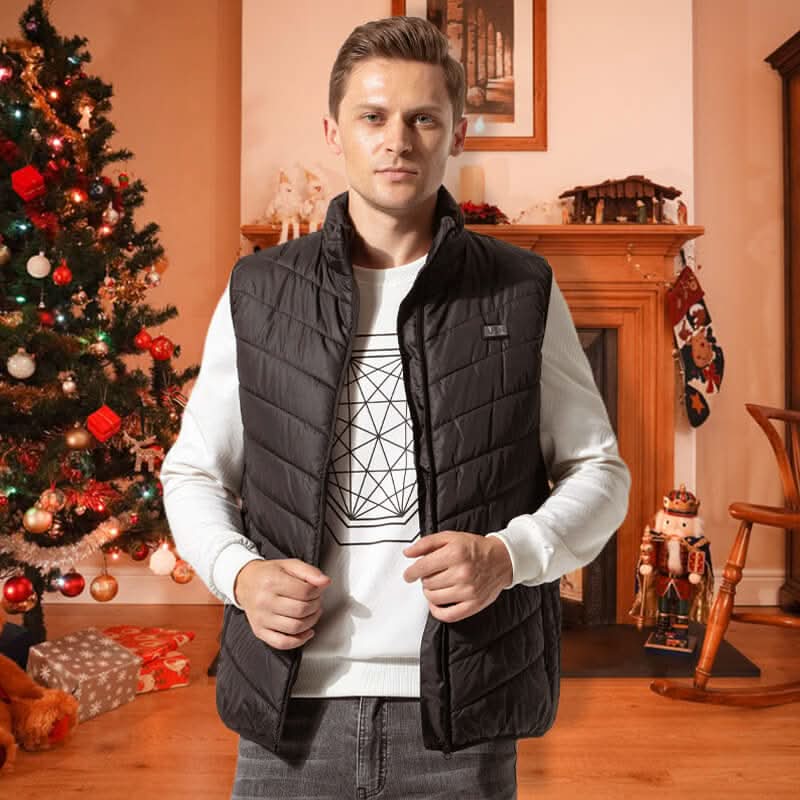 Verwarmde bodywarmer met 13 zones en carbonvezel-verwarming