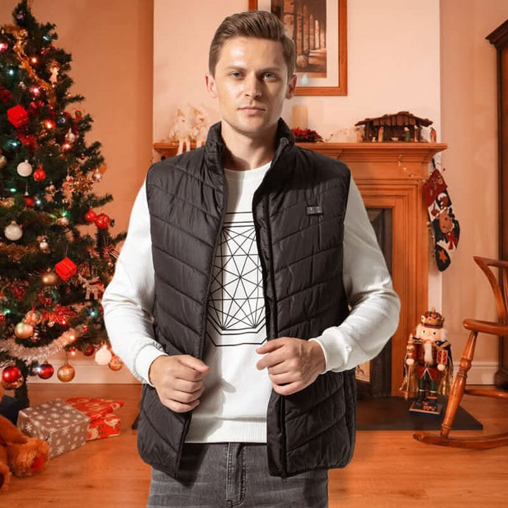 Verwarmde bodywarmer met 13 zones en carbonvezel-verwarming