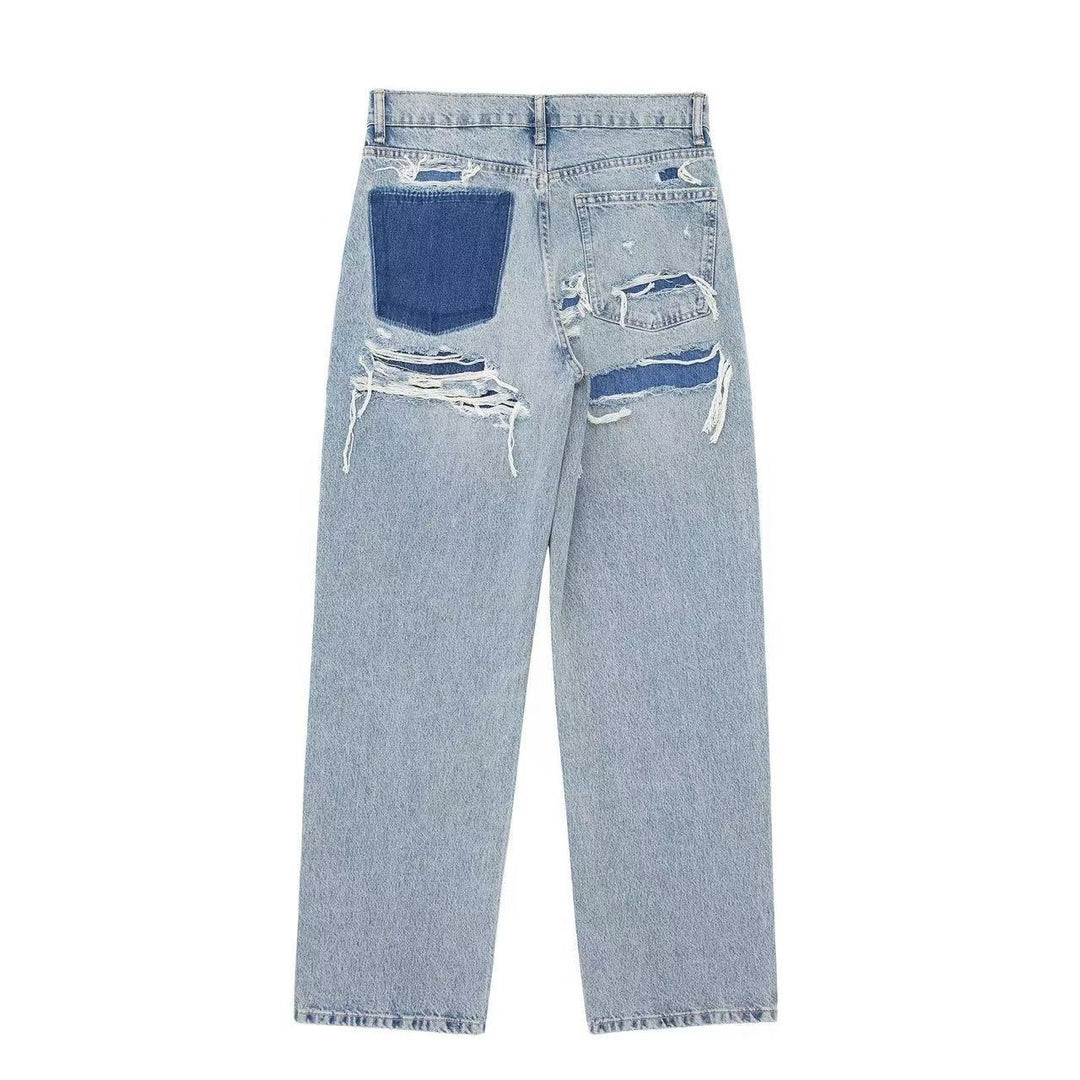 Dames Vintage Ripped Jeans - Straight Fit & Tijdloze Stijl