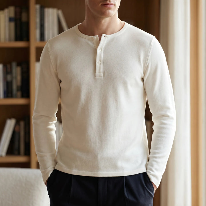 HenlwickSlim Fit Long Sleeve Henley Shirt