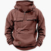 Heren Half-Zip Hoodie met Borstzakken