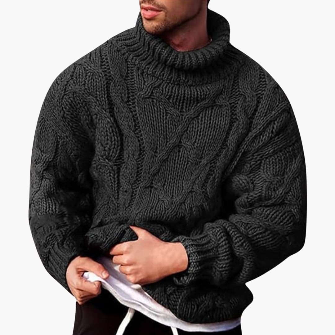 Heren Turtleneck Trui – Klassieke Gebreide Pullover