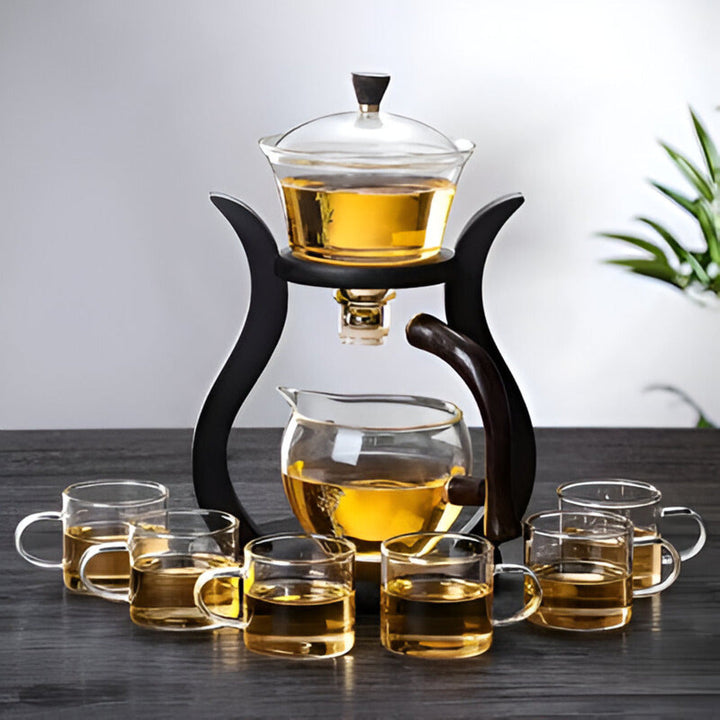 Ambachtelijke Theepottenset - Unieke Druppelvrije Theepot met Magnetische Schenker, Theefilter en Ergonomisch Handvat