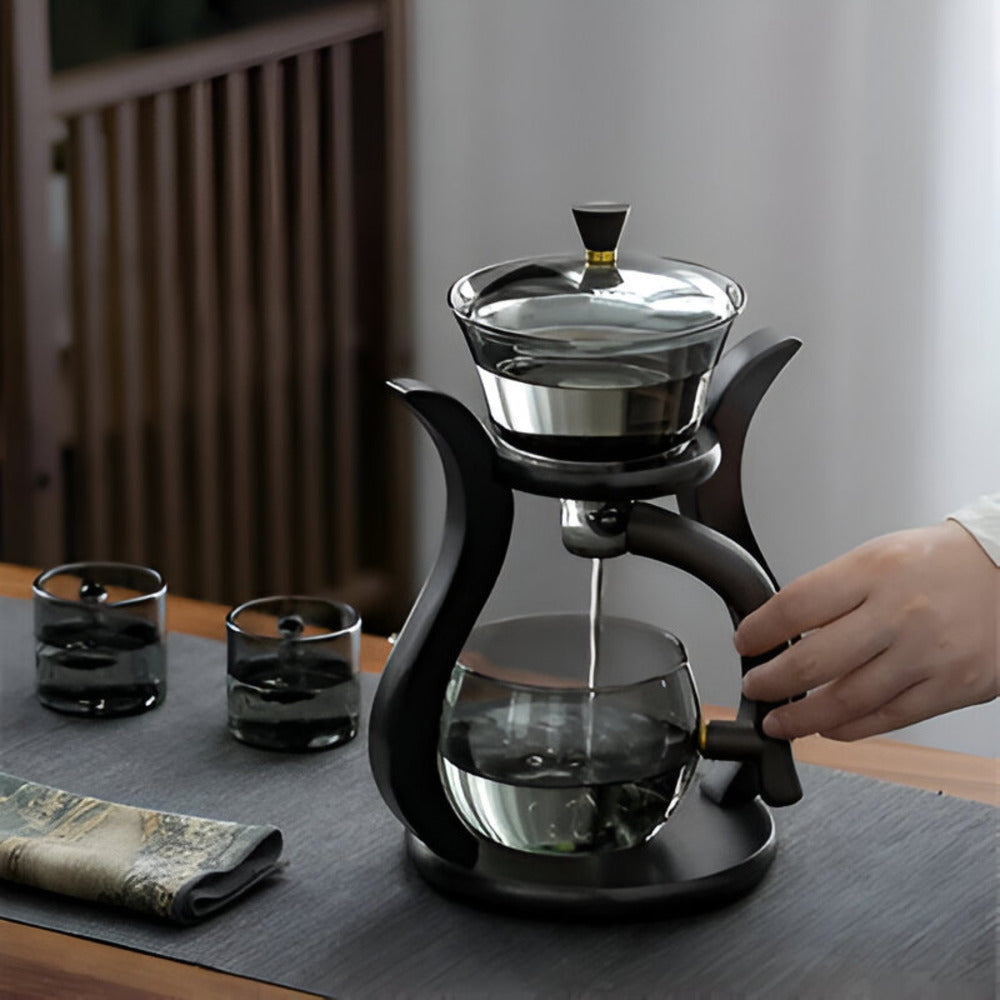 Ambachtelijke Theepottenset - Unieke Druppelvrije Theepot met Magnetische Schenker, Theefilter en Ergonomisch Handvat
