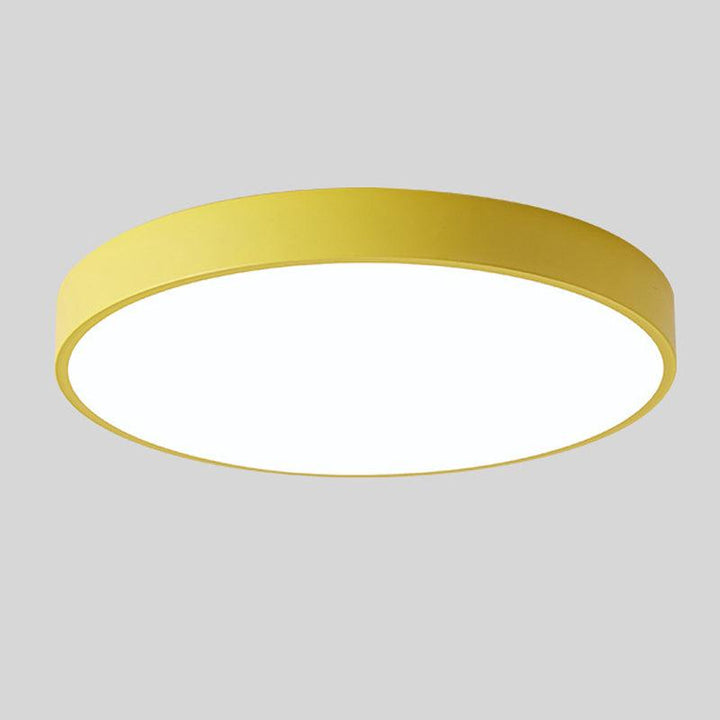 Ronde Nordic Macaron Plafondlamp van Hout
