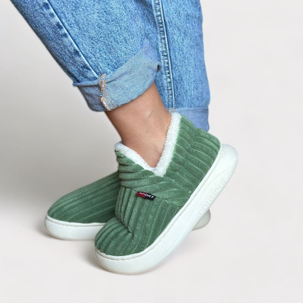 Ultra-warme ergonomische bontpantoffels