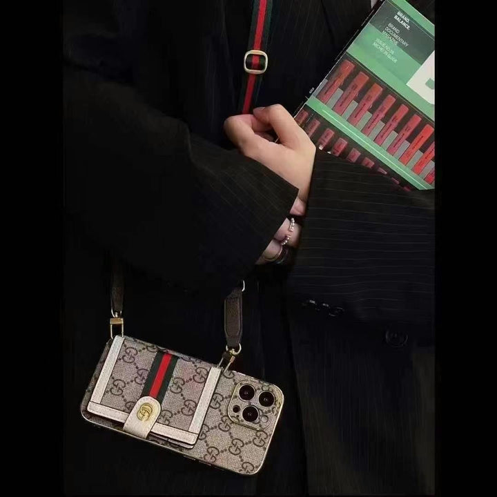 Luxe iPhone-hoesje met schoudertas