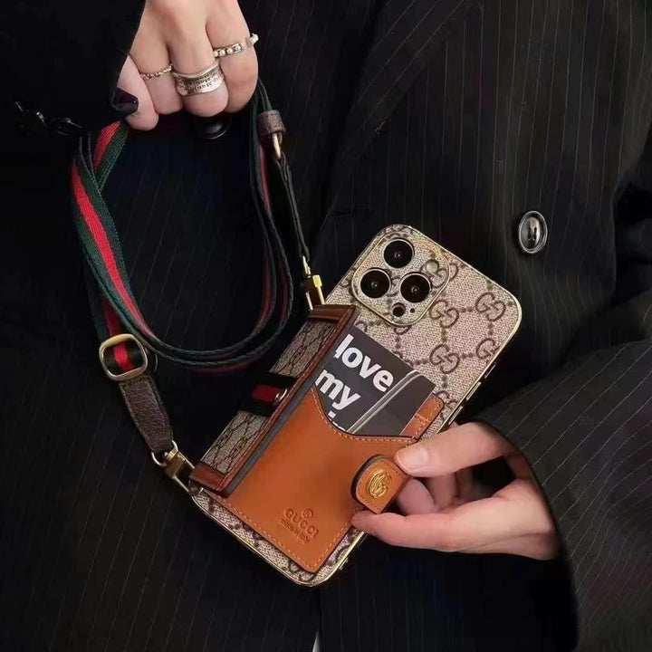 Luxe iPhone-hoesje met schoudertas