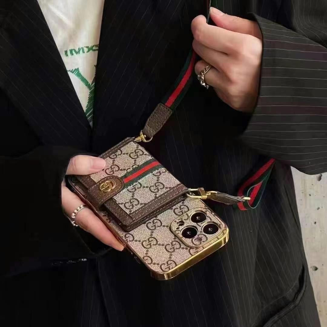 Luxe iPhone-hoesje met schoudertas