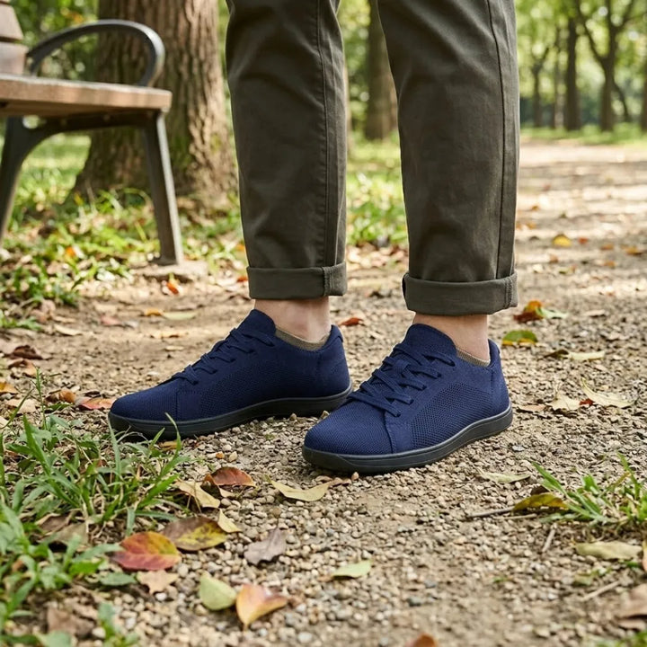 Unisex barefoot-sneaker met brede neusbox en ademend mesh