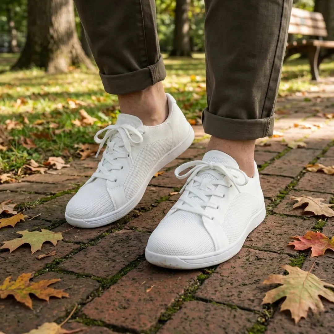 Unisex barefoot-sneaker met brede neusbox en ademend mesh