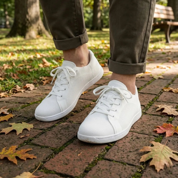 Unisex barefoot-sneaker met brede neusbox en ademend mesh