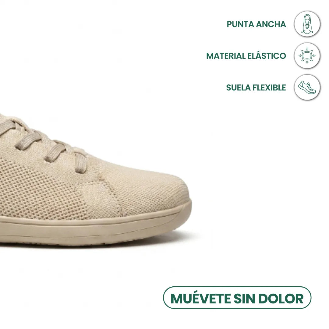 Unisex barefoot-sneaker met brede neusbox en ademend mesh