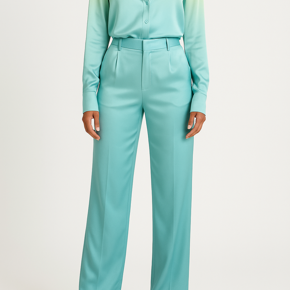 
                  
                    Jalisa – Zomerse Tweedelige Set met Pofmouwen en Rechte Broek
                  
                