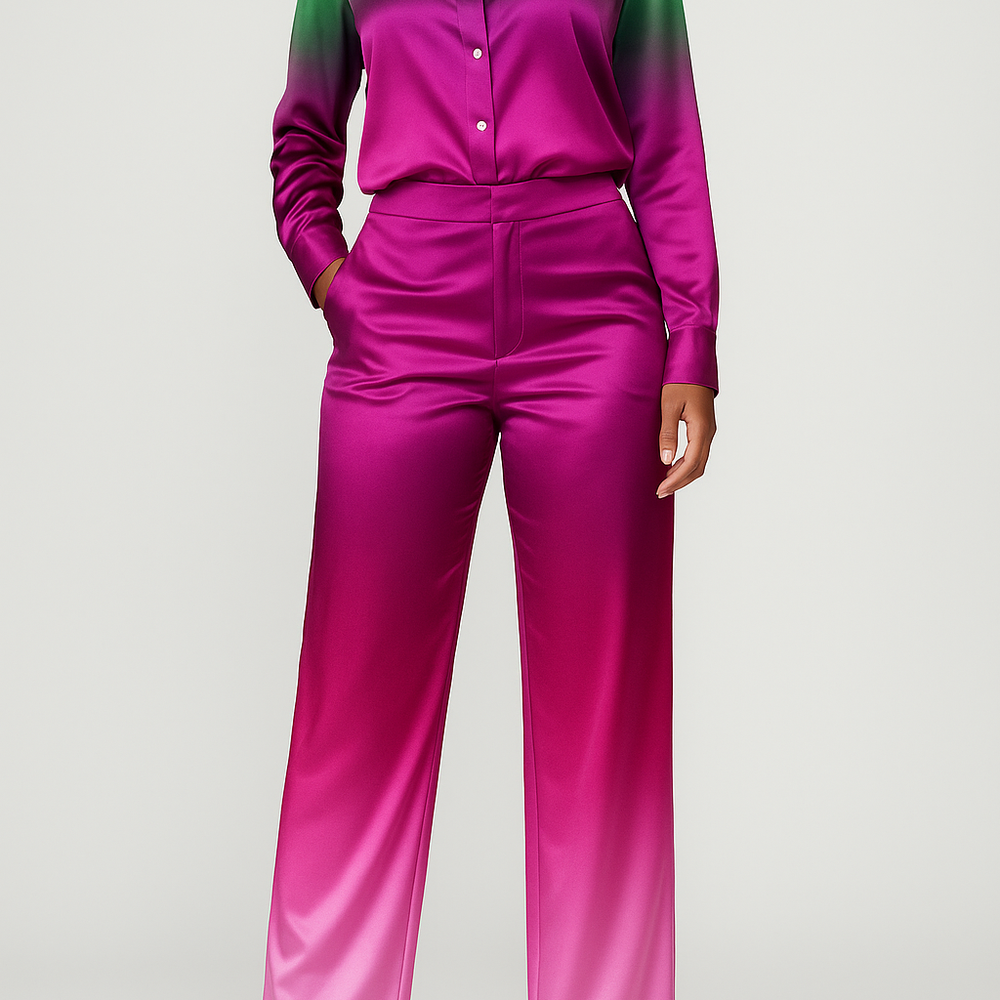 
                  
                    Jalisa – Zomerse Tweedelige Set met Pofmouwen en Rechte Broek
                  
                
