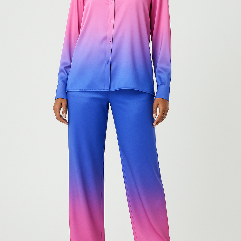 
                  
                    Jalisa – Zomerse Tweedelige Set met Pofmouwen en Rechte Broek
                  
                