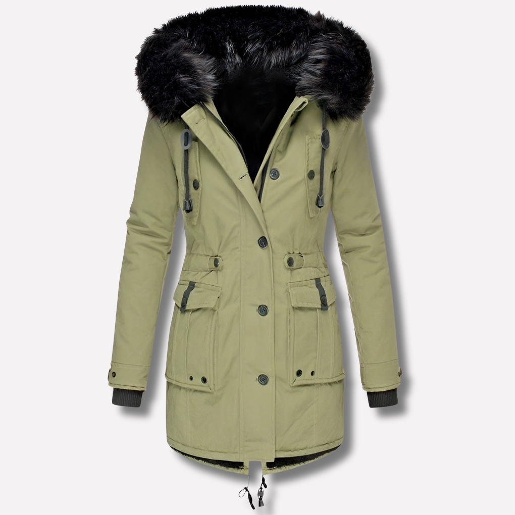 Dames Parka Jas met Capuchon en Flapzakken