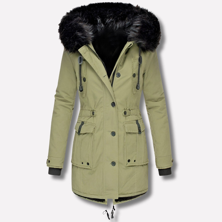 Dames Parka Jas met Capuchon en Flapzakken