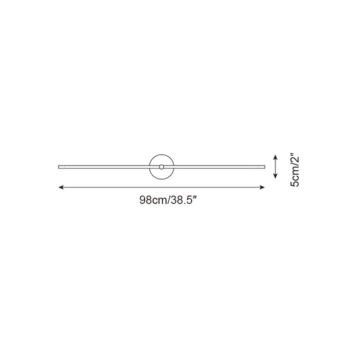 Minimalistische Lineaire Wandlamp Met Twee Armen In Moderne Stijl
