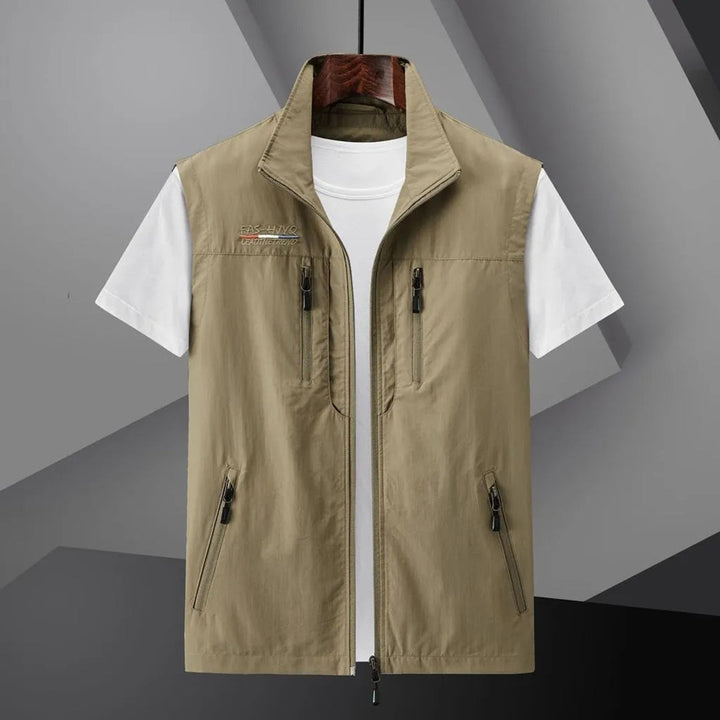 Heren Utility Travel Vest met Meerdere Zakken – Zomer