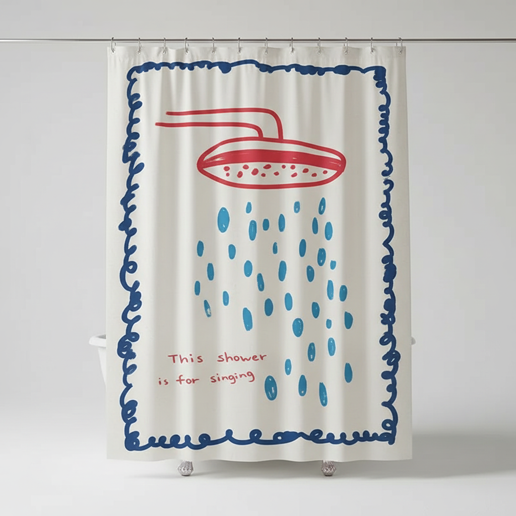 Koreaanse stof douchegordijn - AquaGuardCurtain